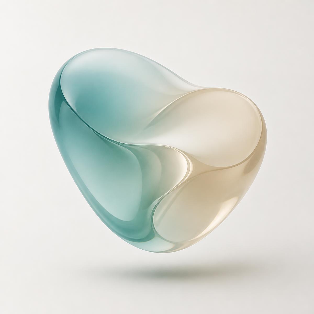Abstract translucent form representing Kai, the Footsteps skills companion